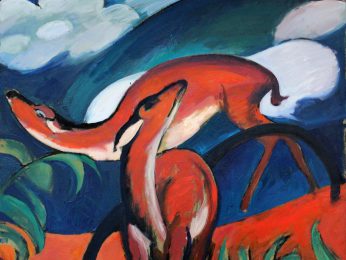 Kunstsalon Posin, Kopie nach Franz Marc, Das Rote Reh II