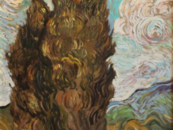 Kunstsalon Posin, Freie Kopie nach Vincent van Gogh, Landschaft mit Zypressen